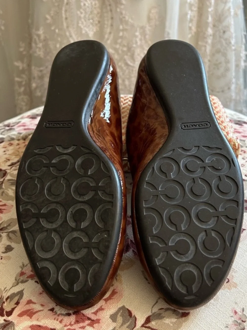 Coach Tortoise Patent Leather Flats - Picture 10 of 11